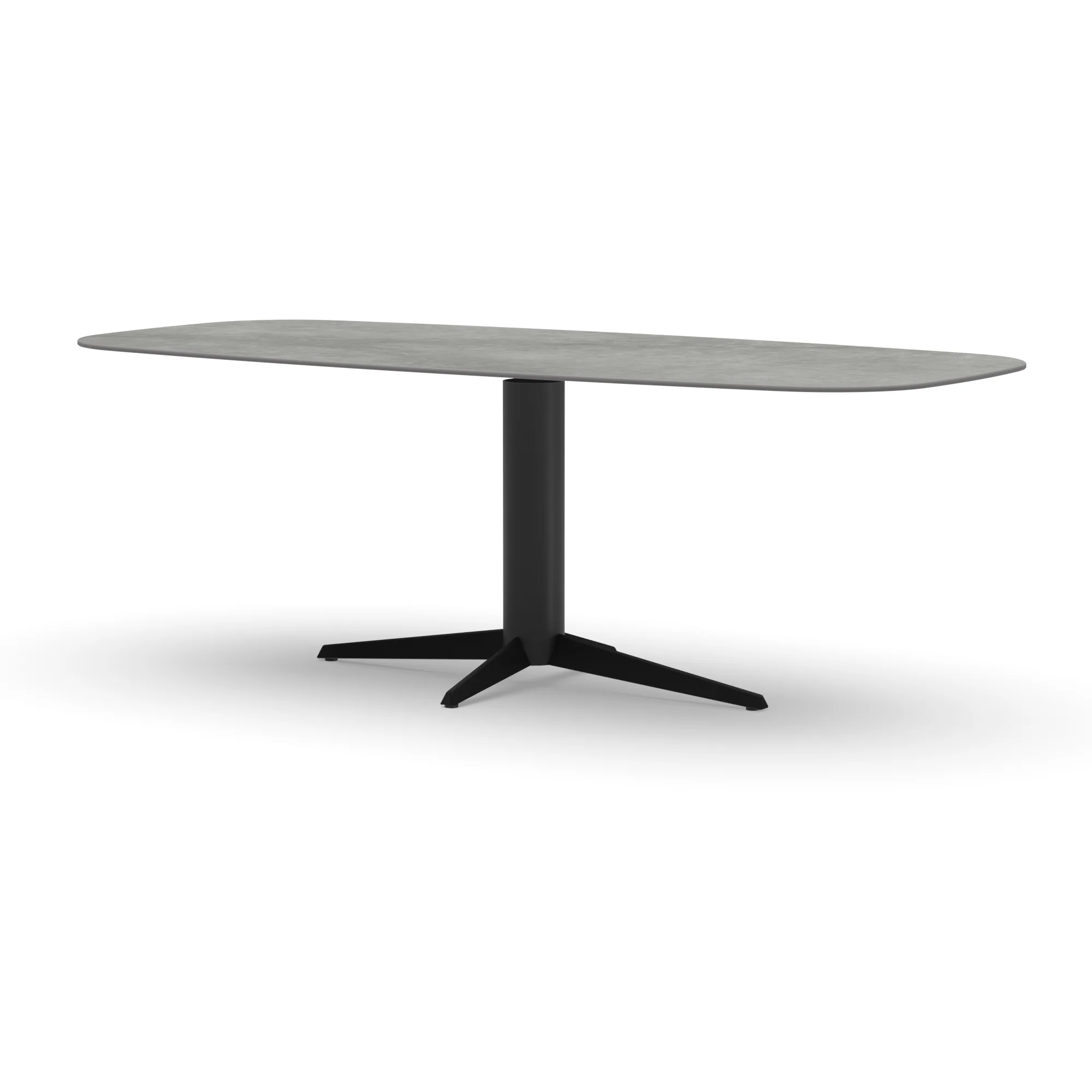 Deens ovale keramieken tafel Londen staal — studio