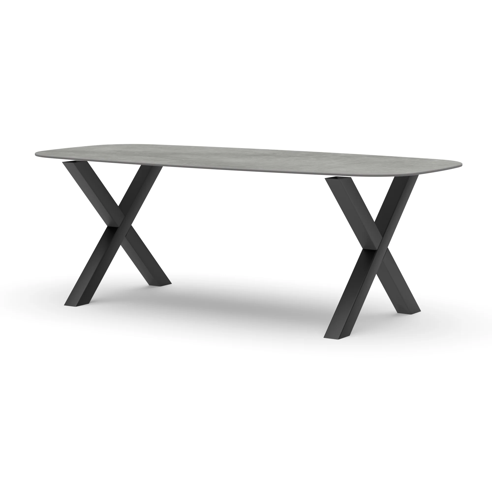 Deens ovale keramieken tafel Sydney staal — studio