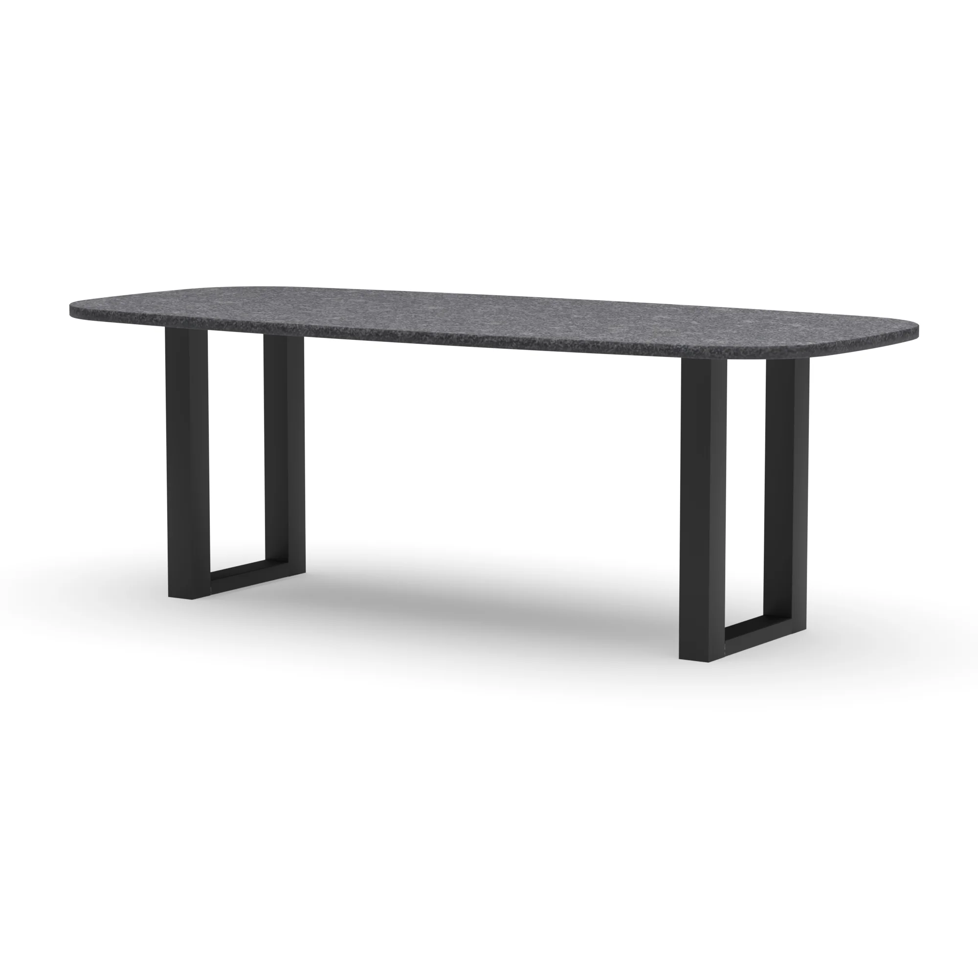 Deens ovale granieten tafel Amsterdam staal — studio