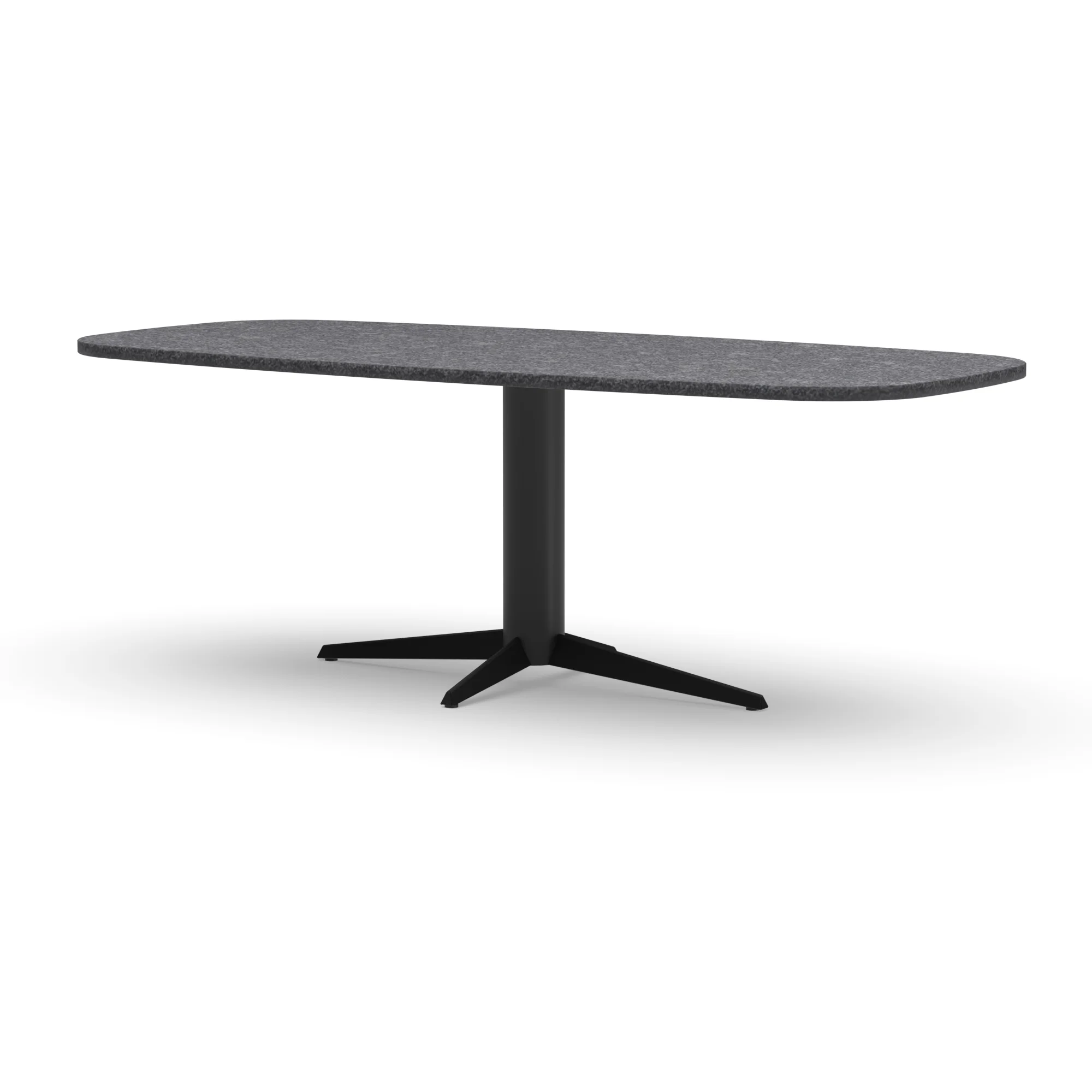 Deens ovale granieten tafel Londen staal — studio