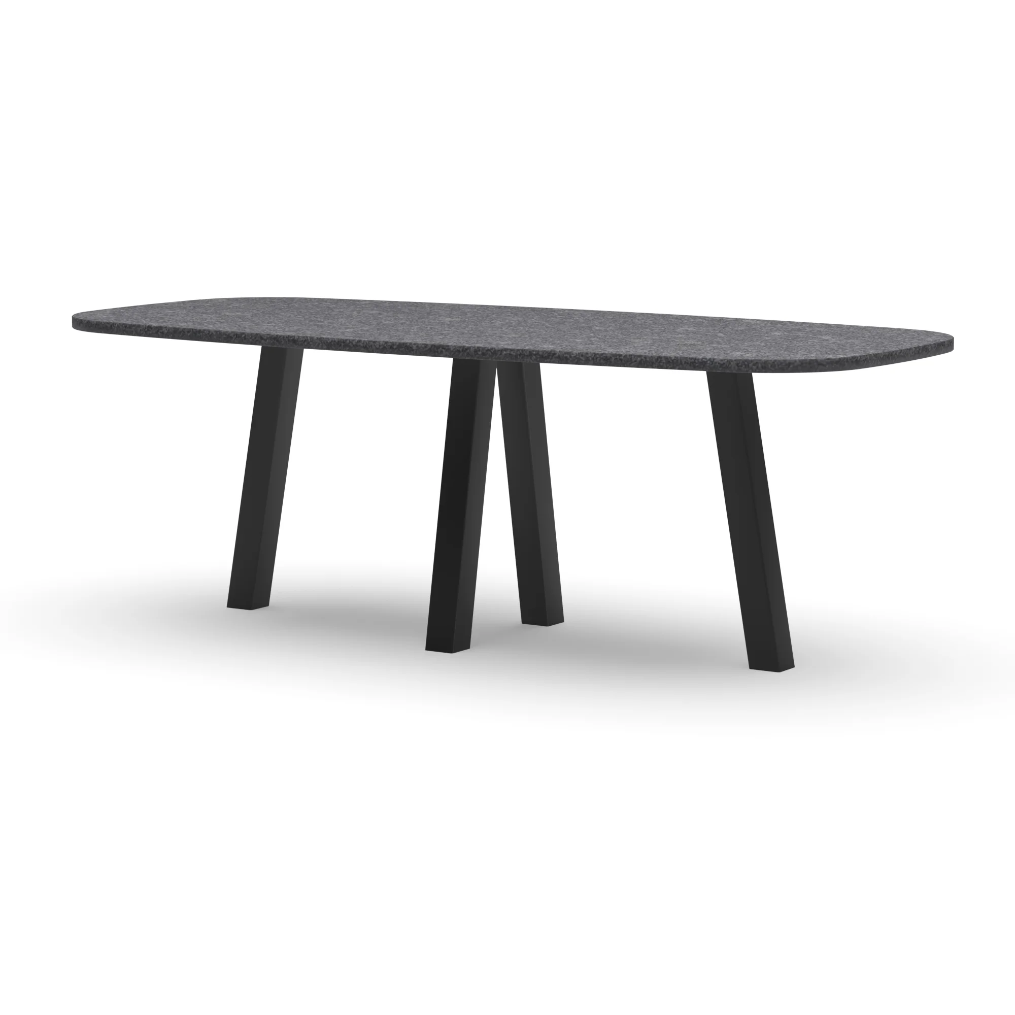 Deens ovale granieten tafel Praag staal — studio