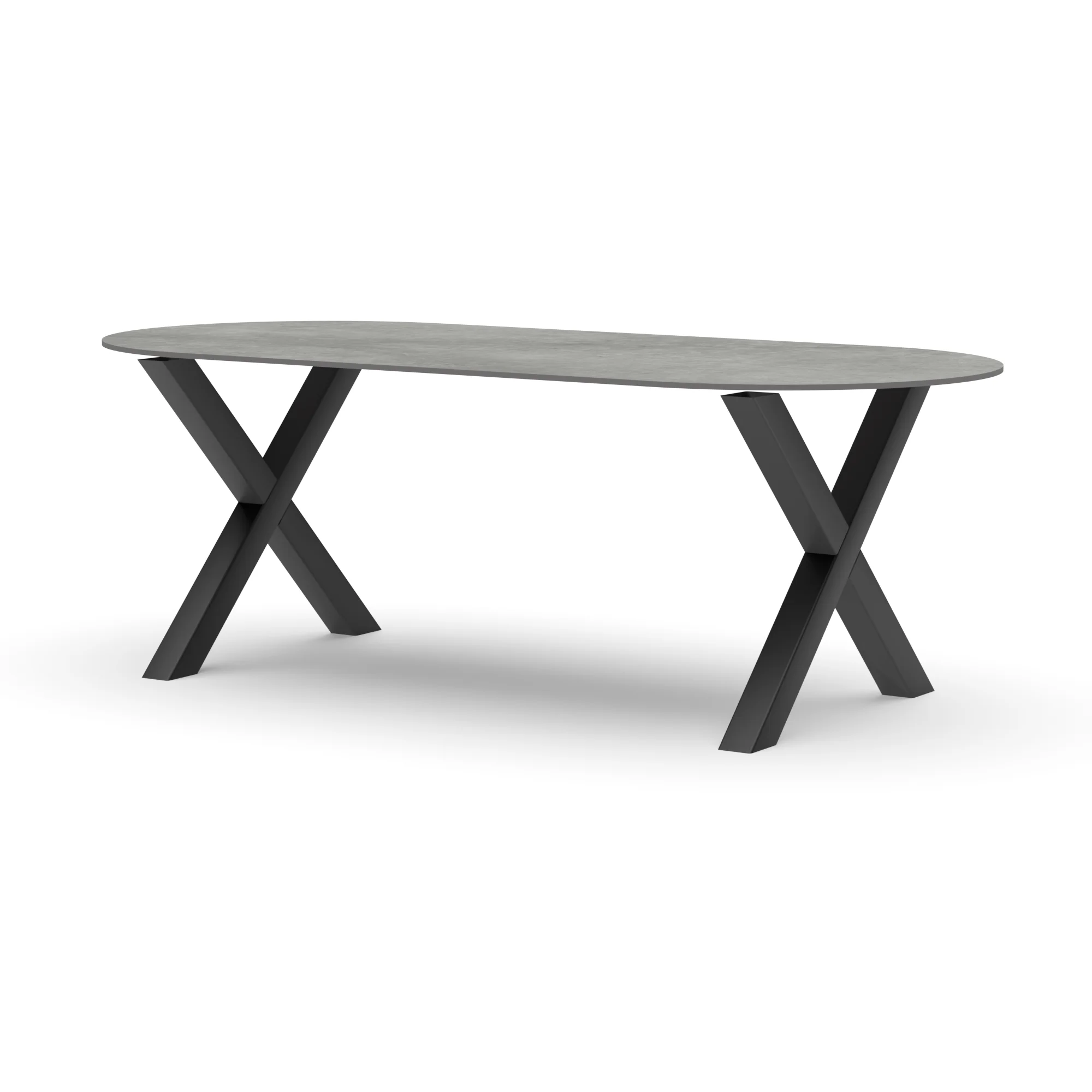 Halve cirkel keramieken tafel Sydney staal — studio