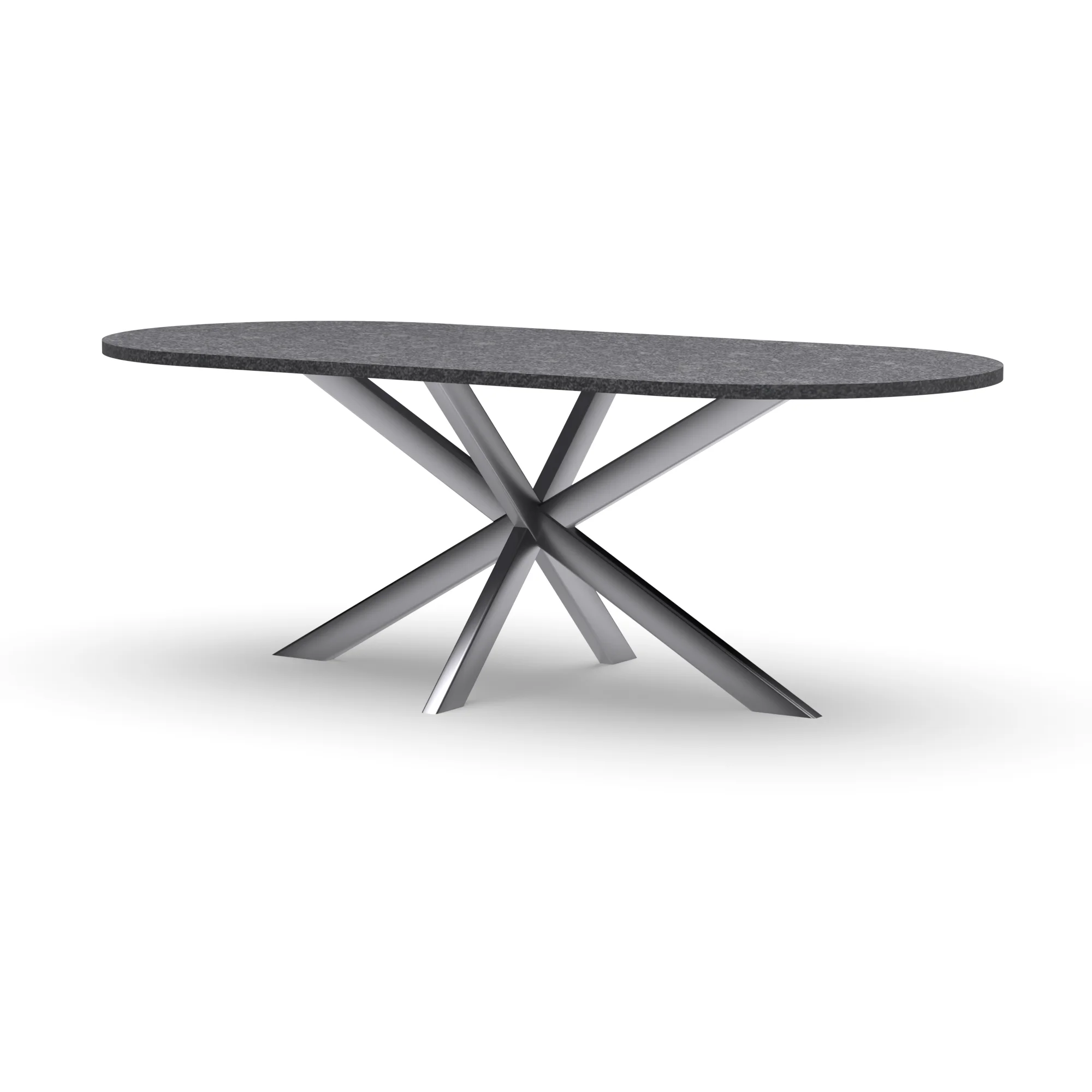 Halve cirkel granieten tafel Riga 80x40 RVS — studio