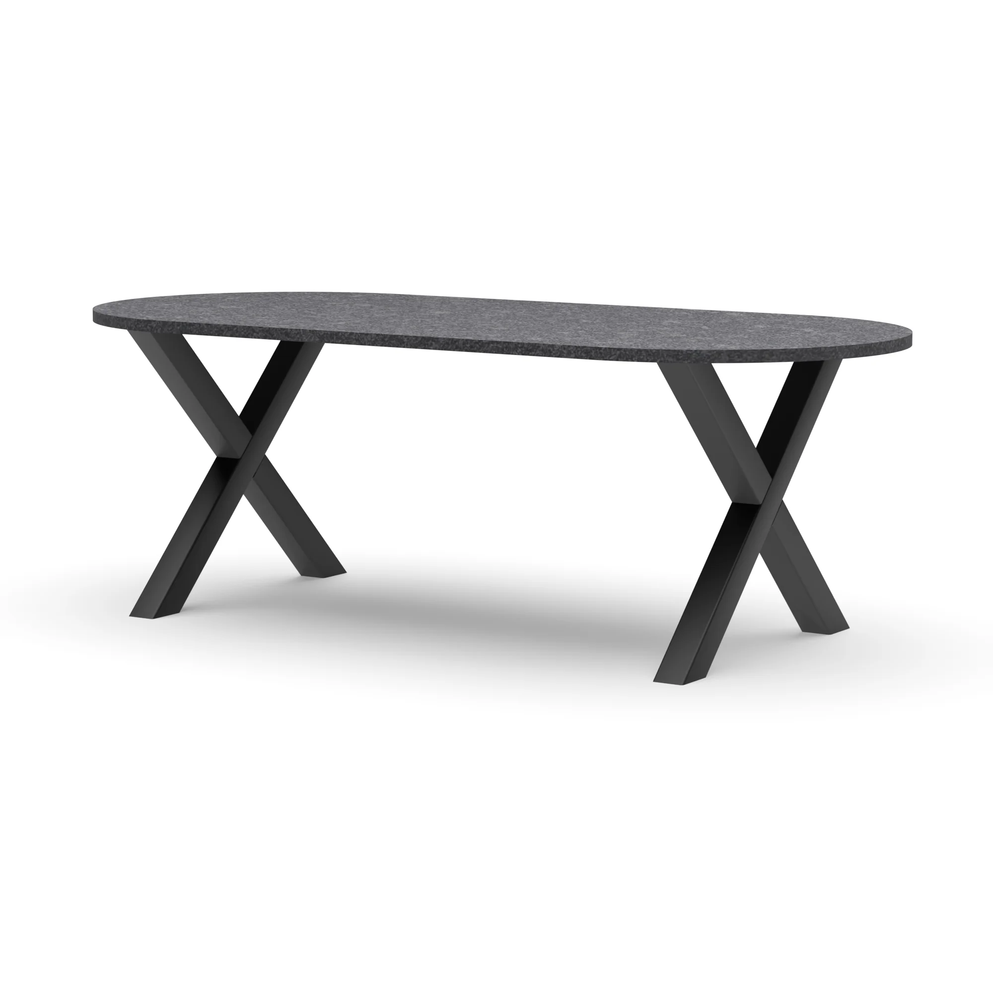 Halve cirkel granieten tafel Sydney staal — studio