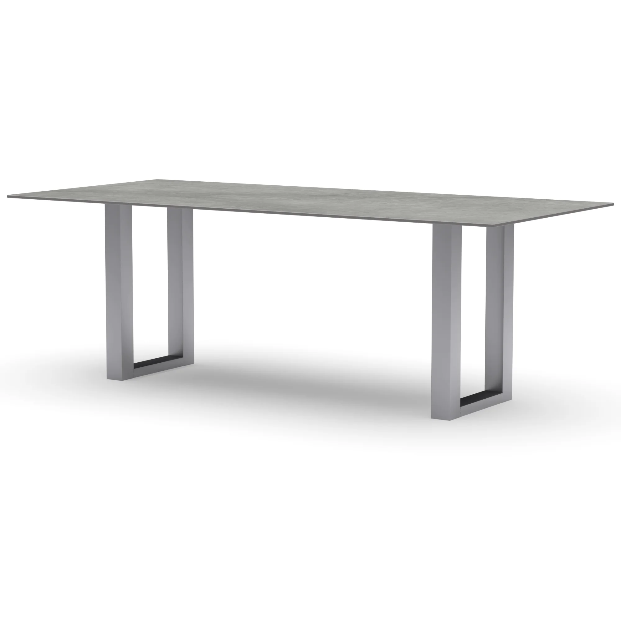 Rechthoekige keramieken tafel Amsterdam RVS — studio
