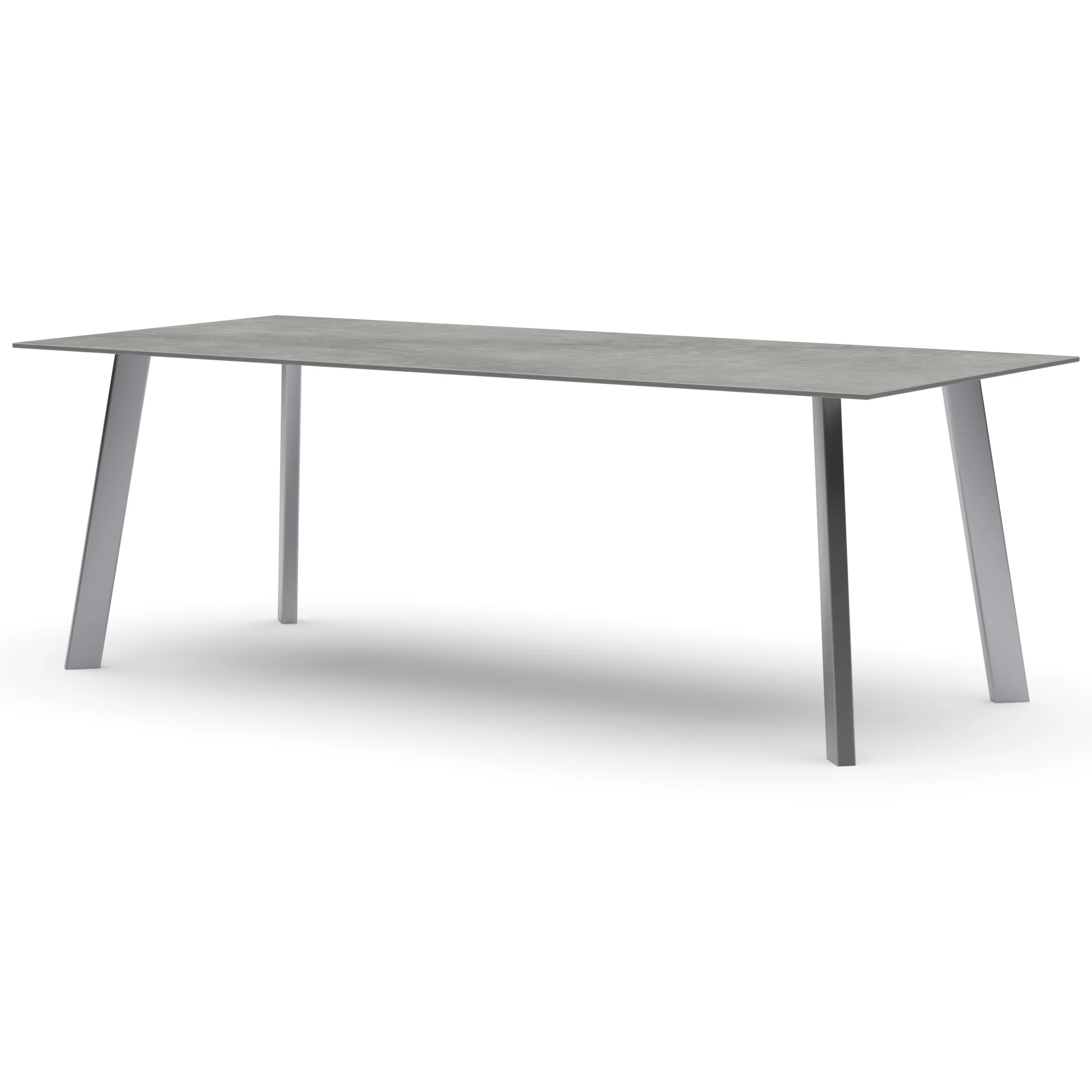 Rechthoekige keramieken tafel Brussel RVS — studio
