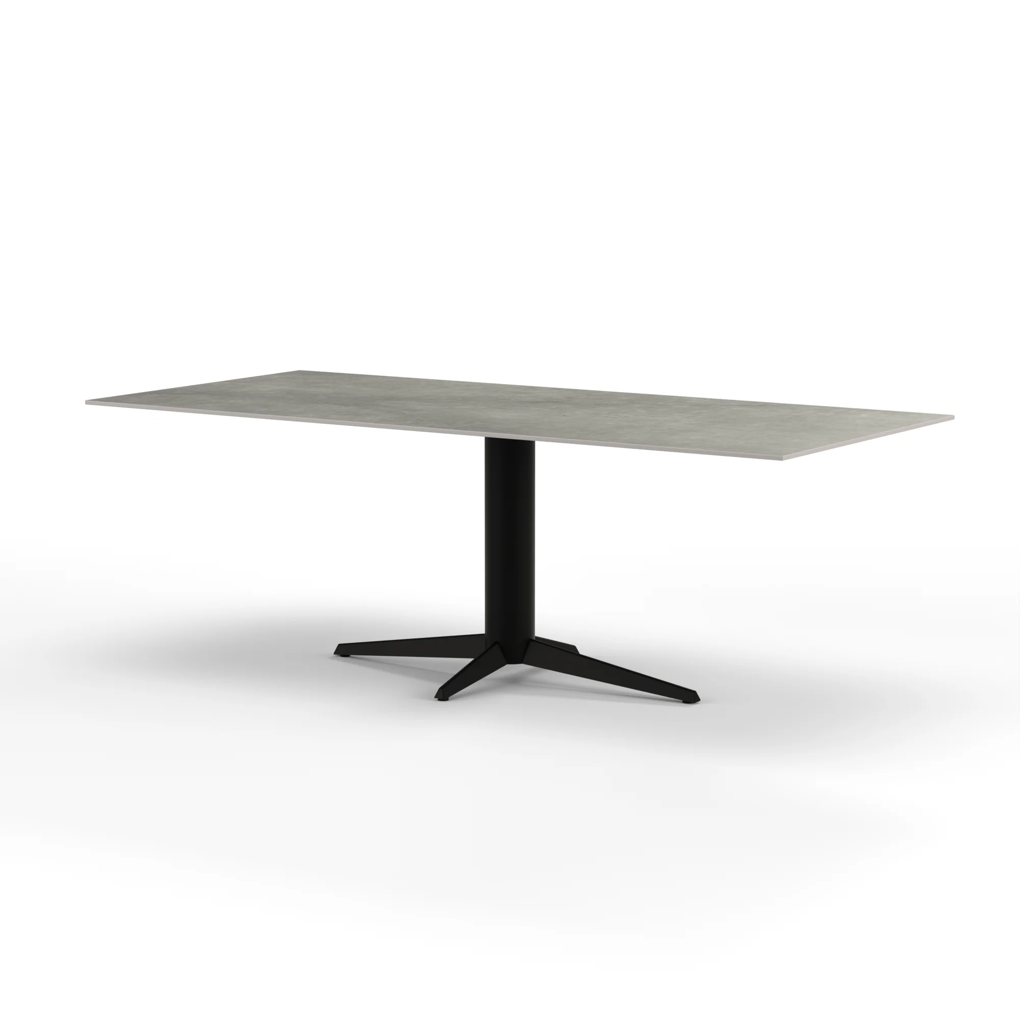 Rechthoekige keramieken tafel Londen staal — studio