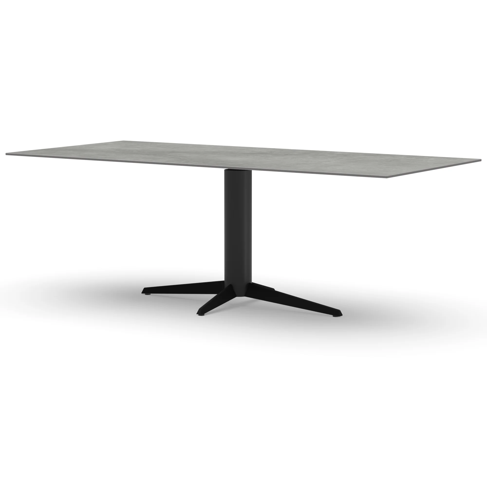 Rechthoekige keramieken tafel Londen staal — studio