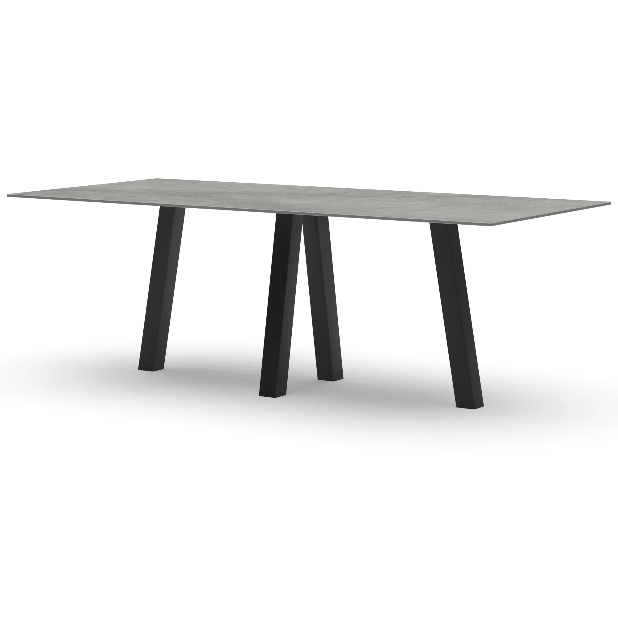 Rechthoekige keramieken tafel Praag staal — studio