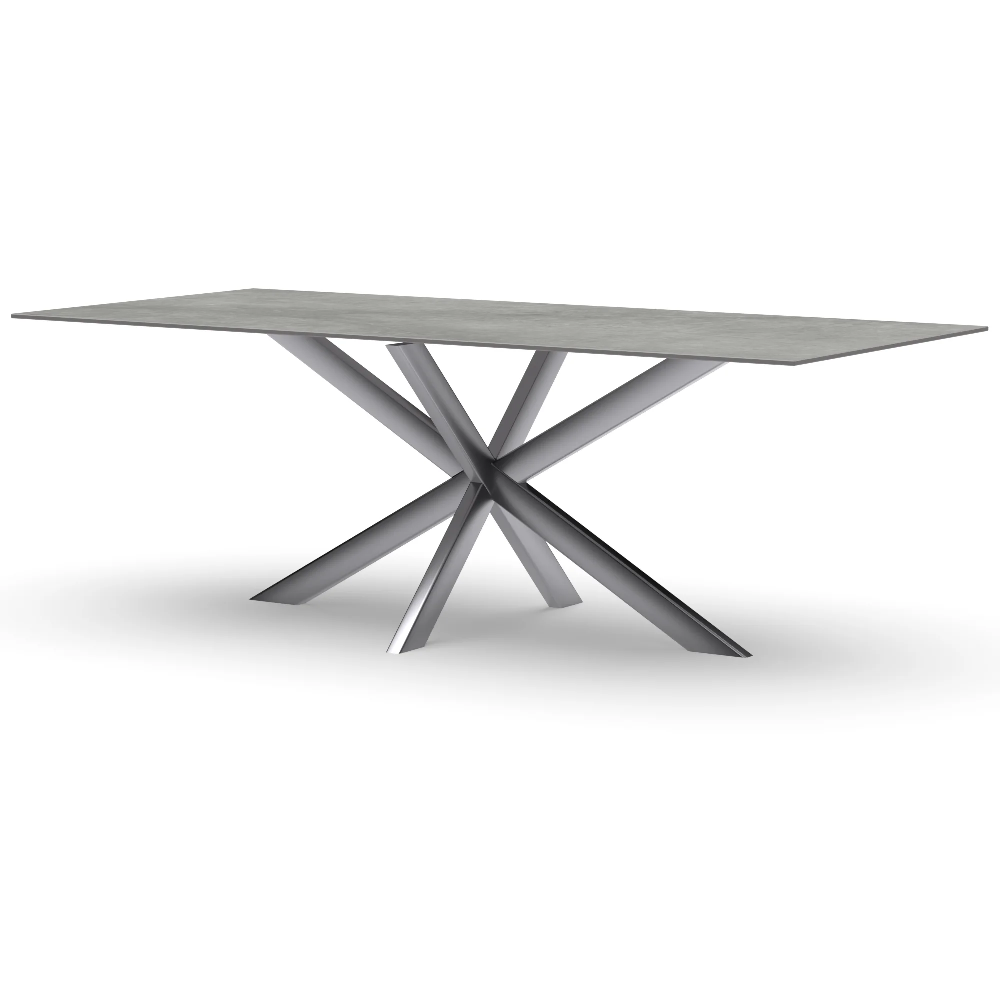 Rechthoekige keramieken tafel Riga 80x40 RVS — studio