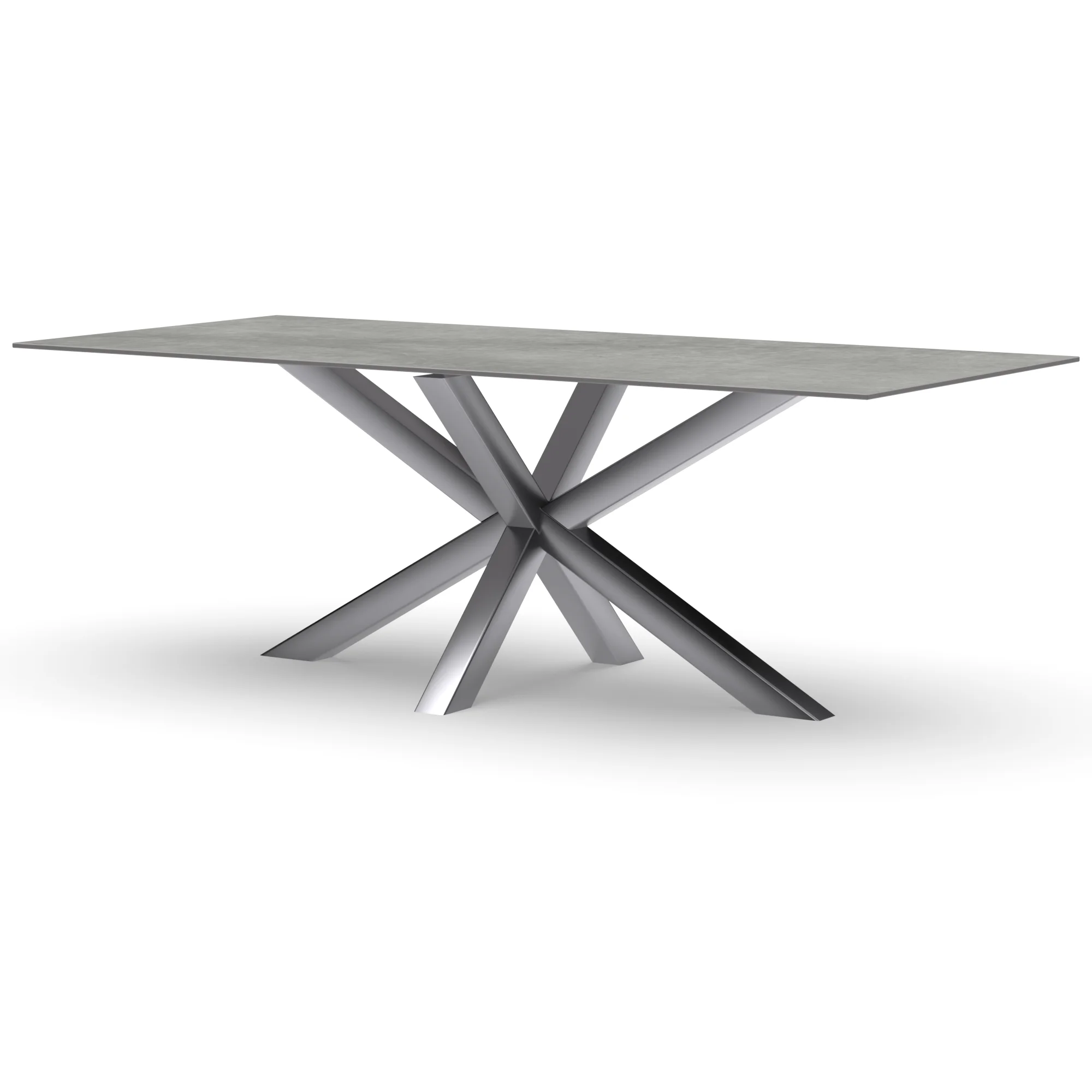Rechthoekige keramieken tafel Riga 80x80 RVS — studio