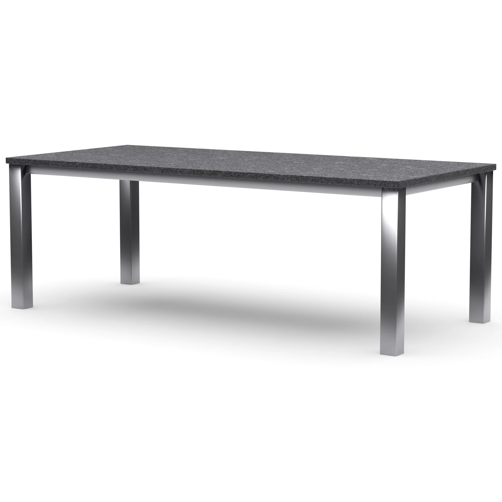 Rechthoekige granieten tafel Dublin RVS — studio