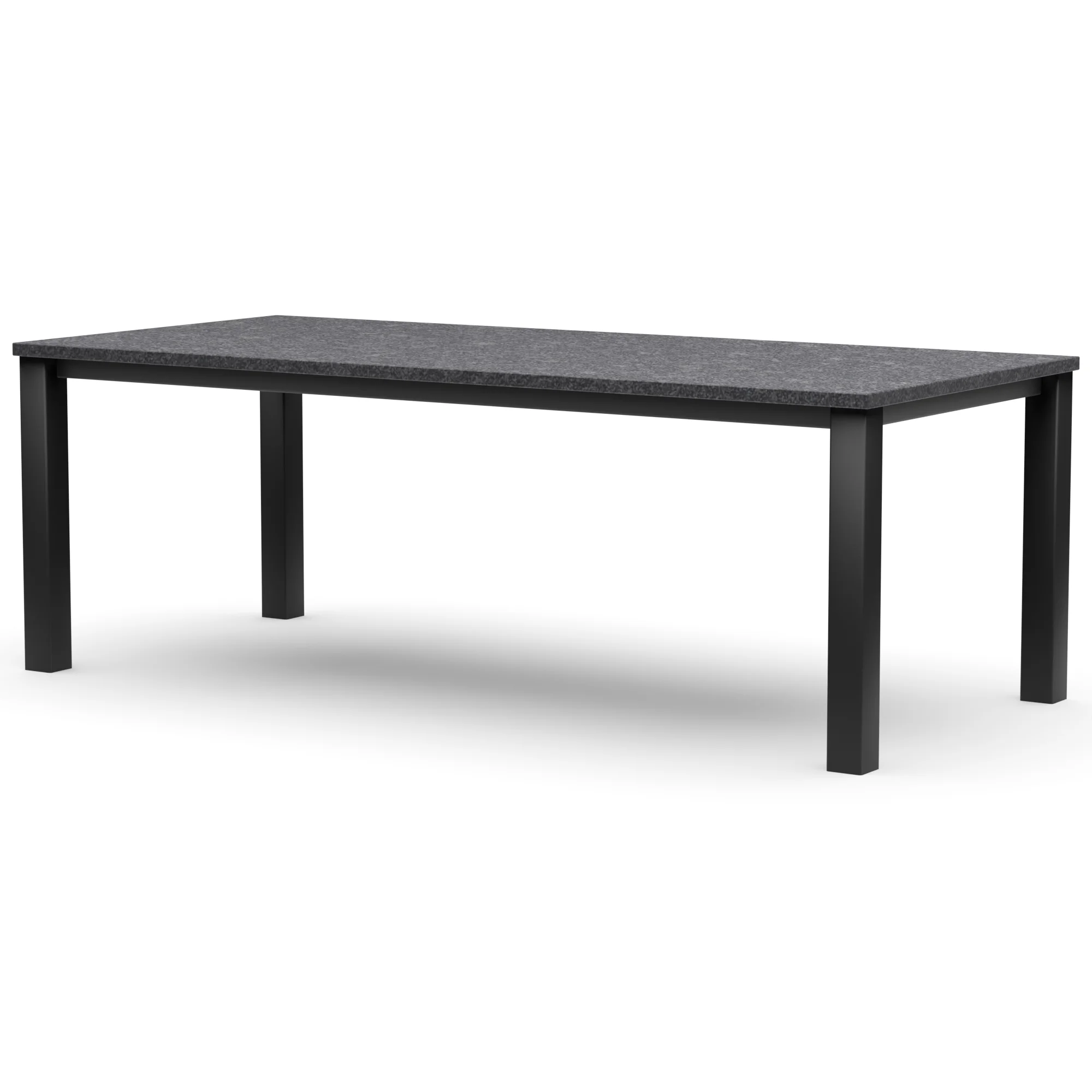 Rechthoekige granieten tafel Dublin staal — studio