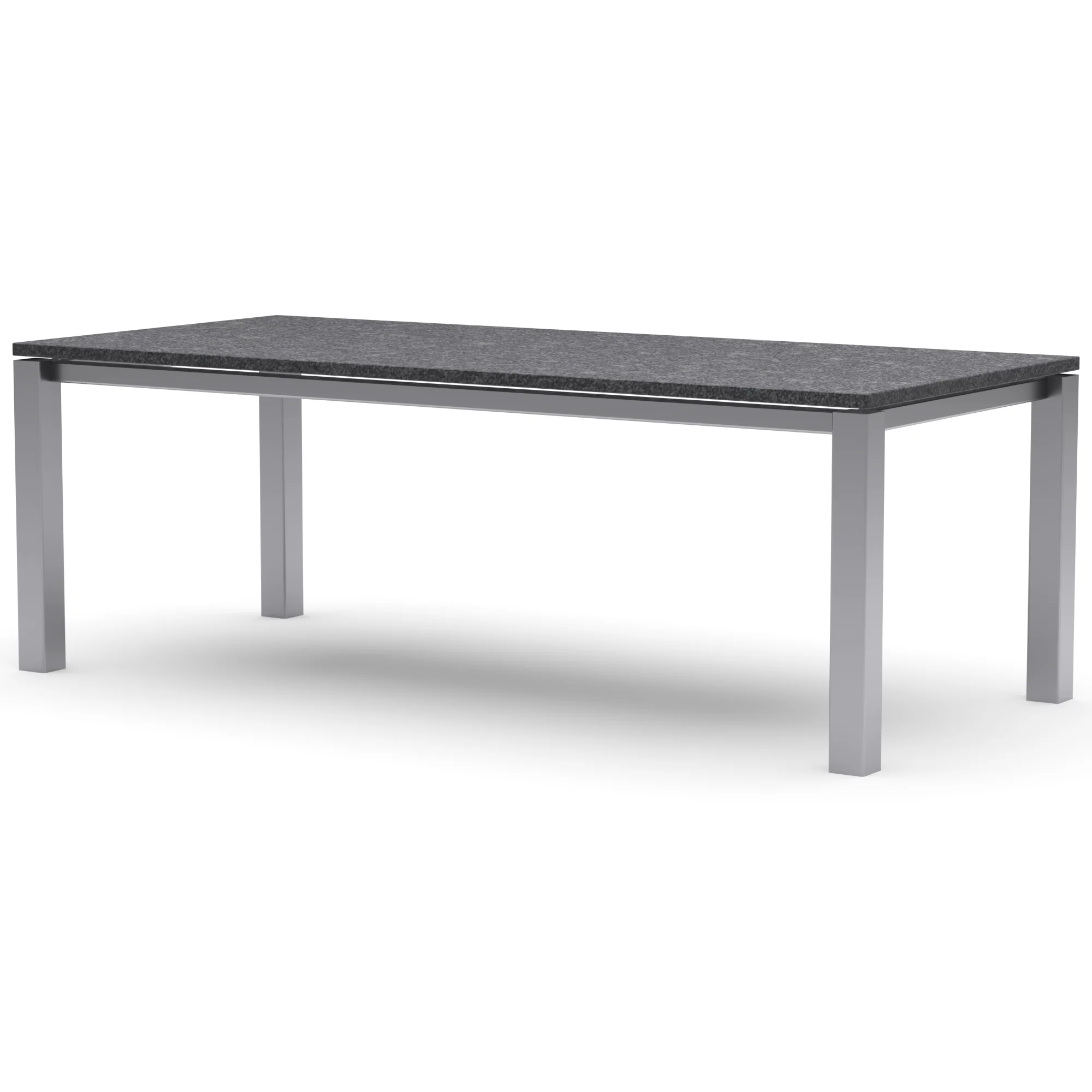 Rechthoekige granieten tafel Helsinki RVS — studio