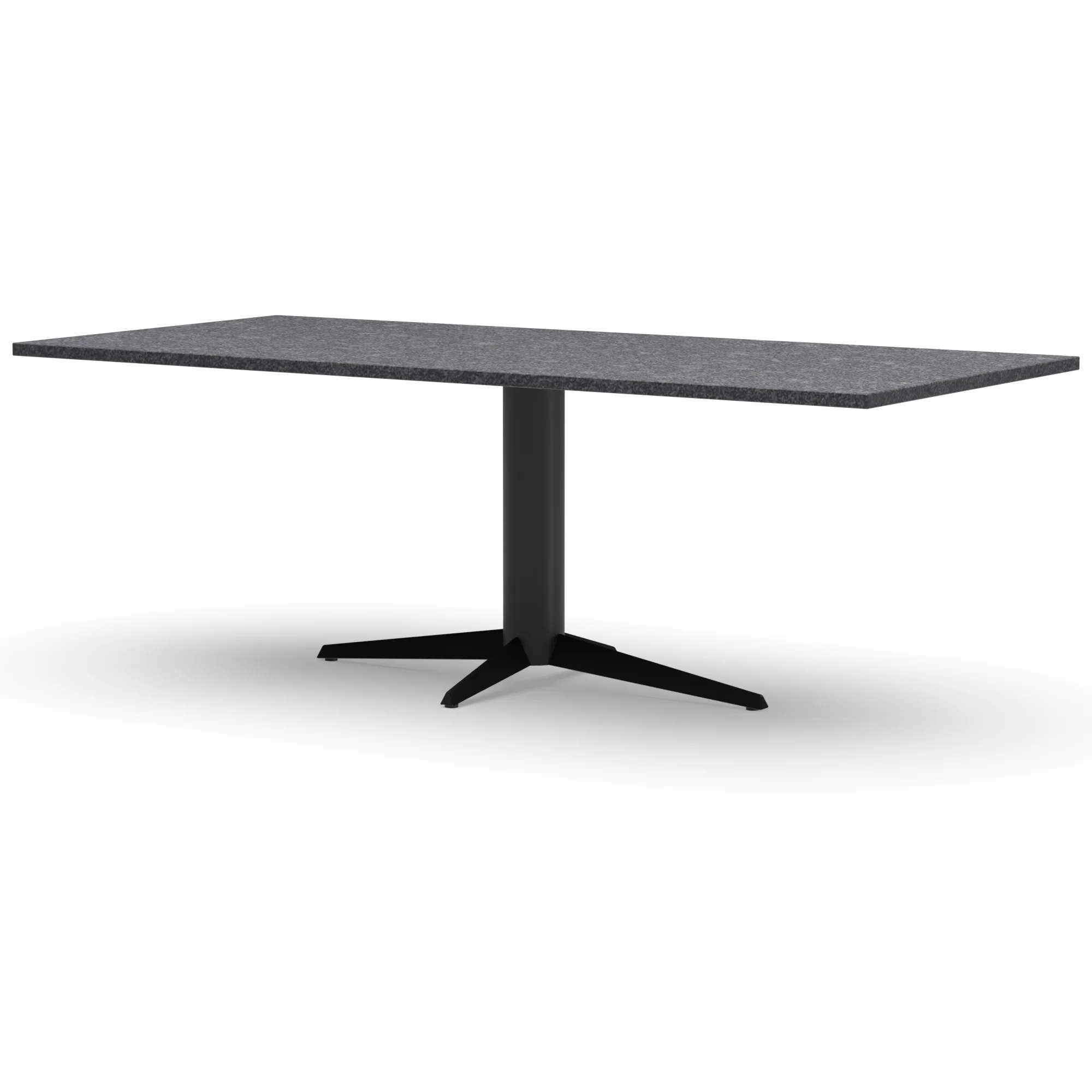 Rechthoekige granieten tafel Londen staal — studio