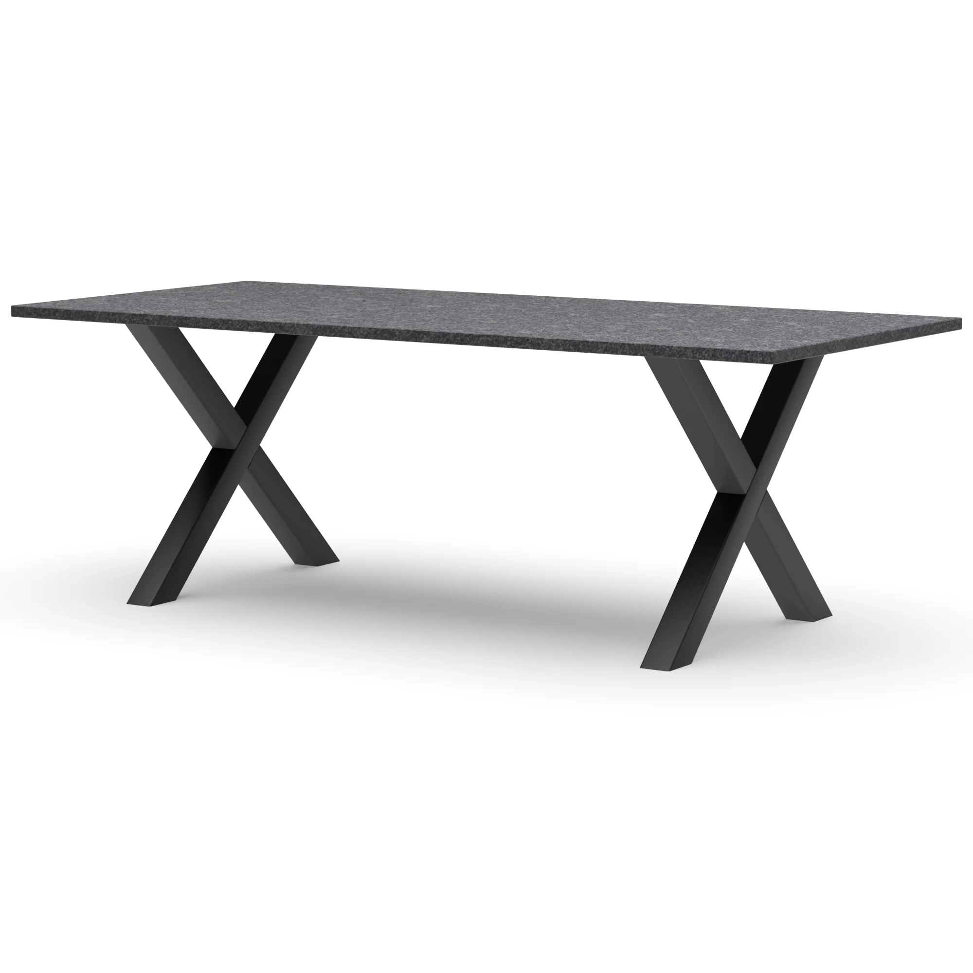 Rechthoekige granieten tafel Sydney staal — studio