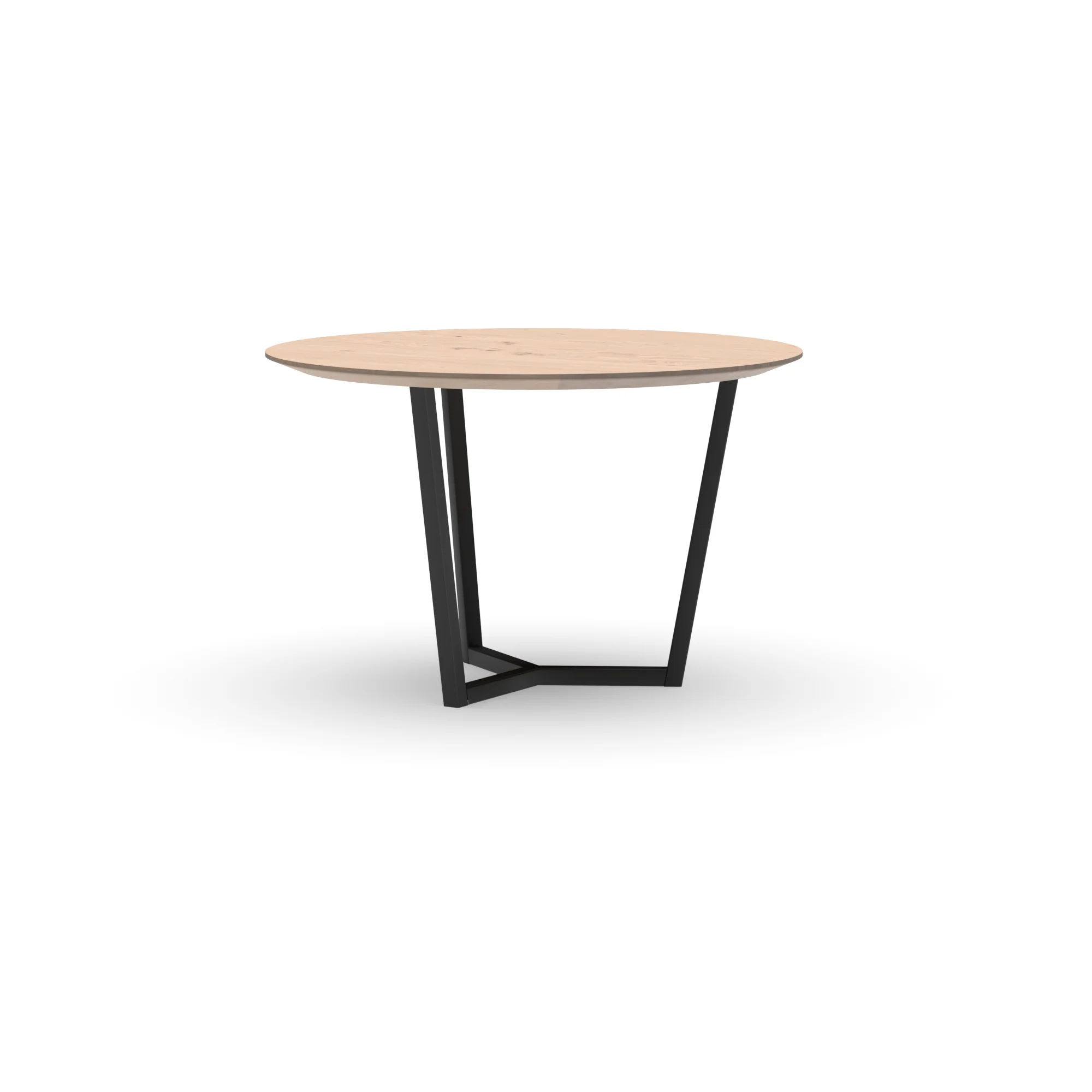 Ronde eikenhouten tafel Lissabon staal — studio