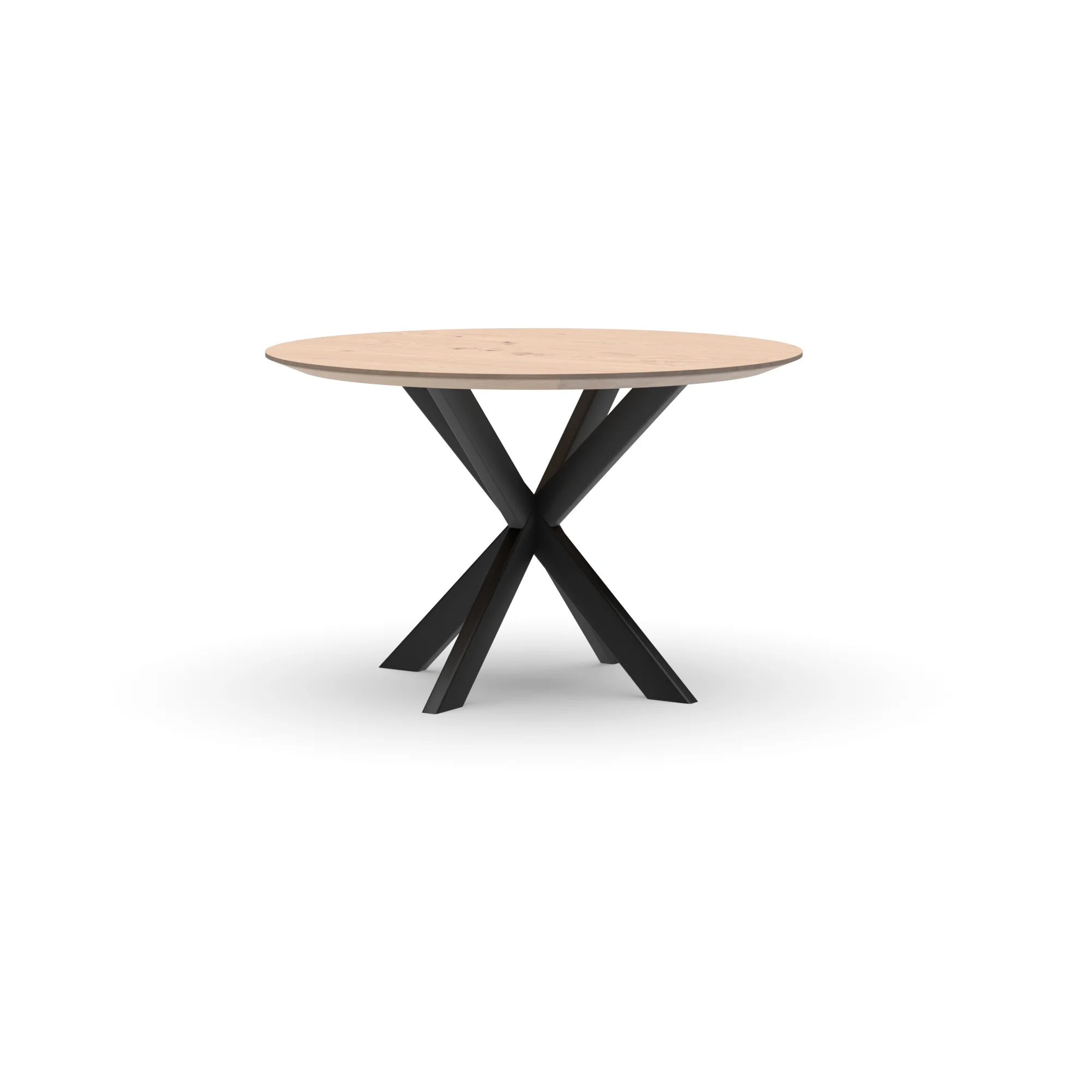 Ronde eikenhouten tafel Riga 80x40 staal — studio