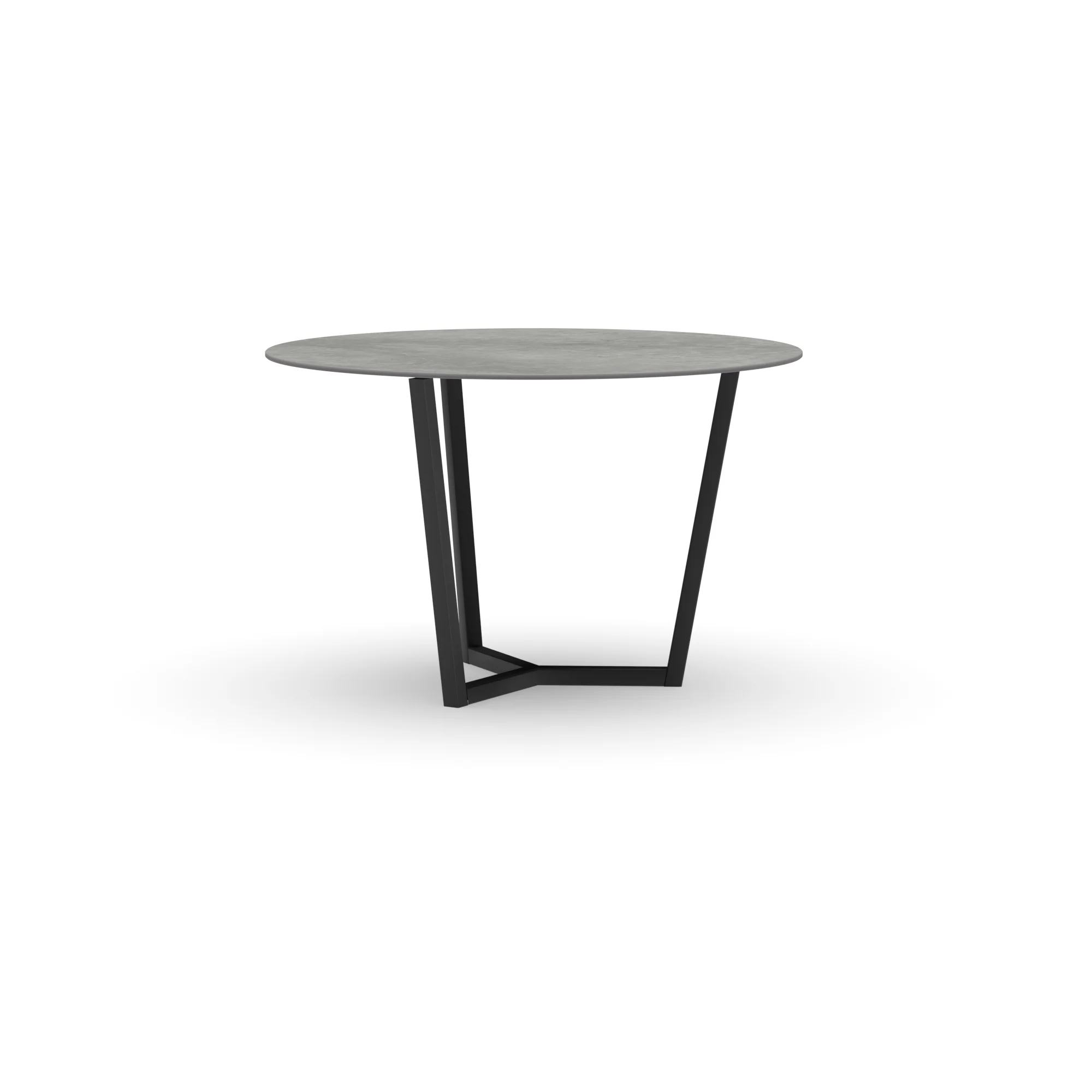 Ronde keramieken tafel Lissabon staal — studio