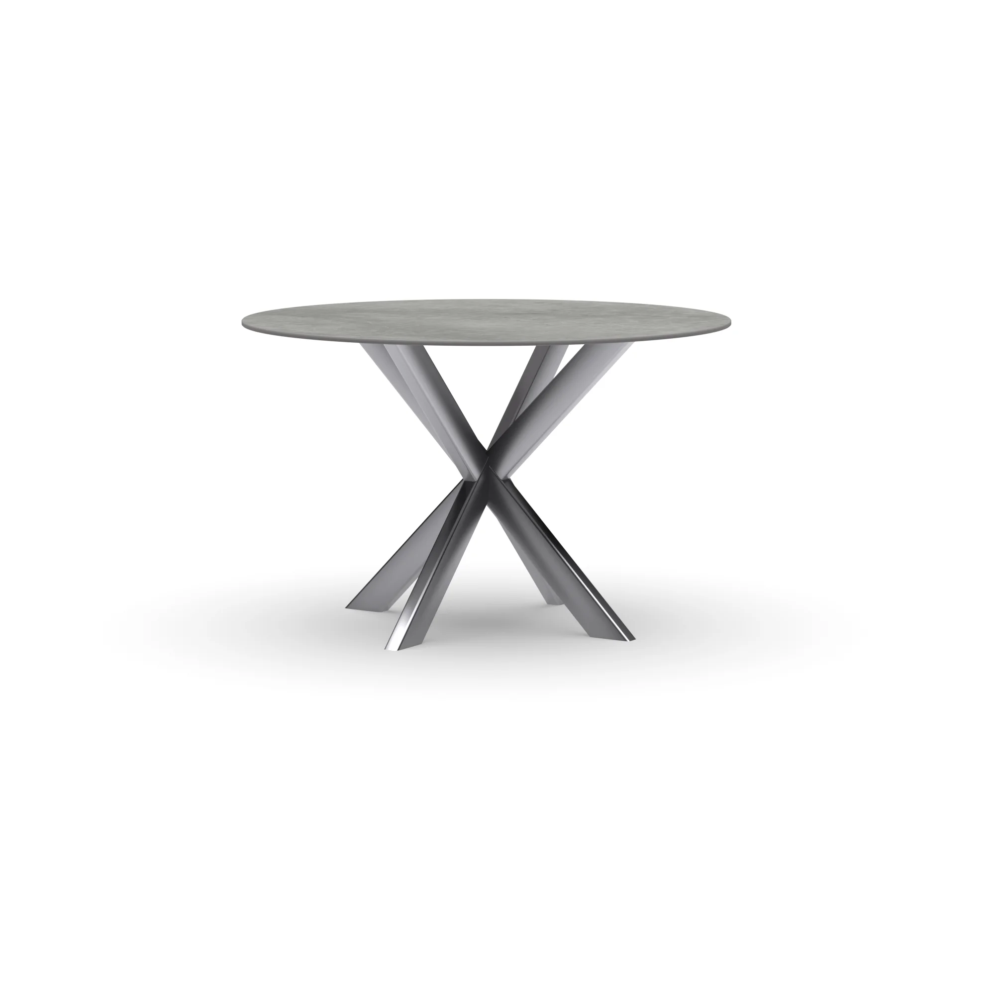 Ronde keramieken tafel Riga 80x40 RVS — studio