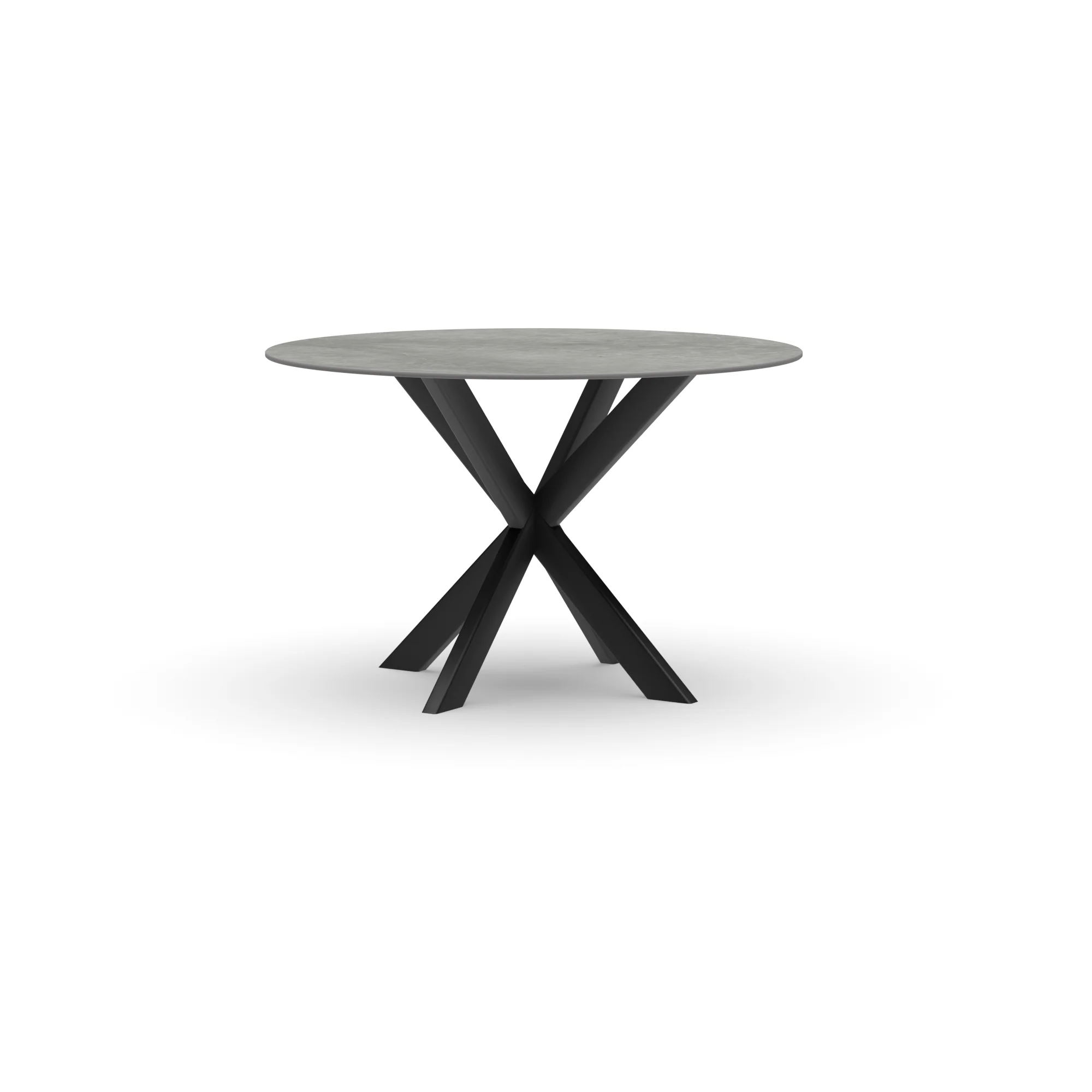 Ronde keramieken tafel Riga 80x40 staal — studio
