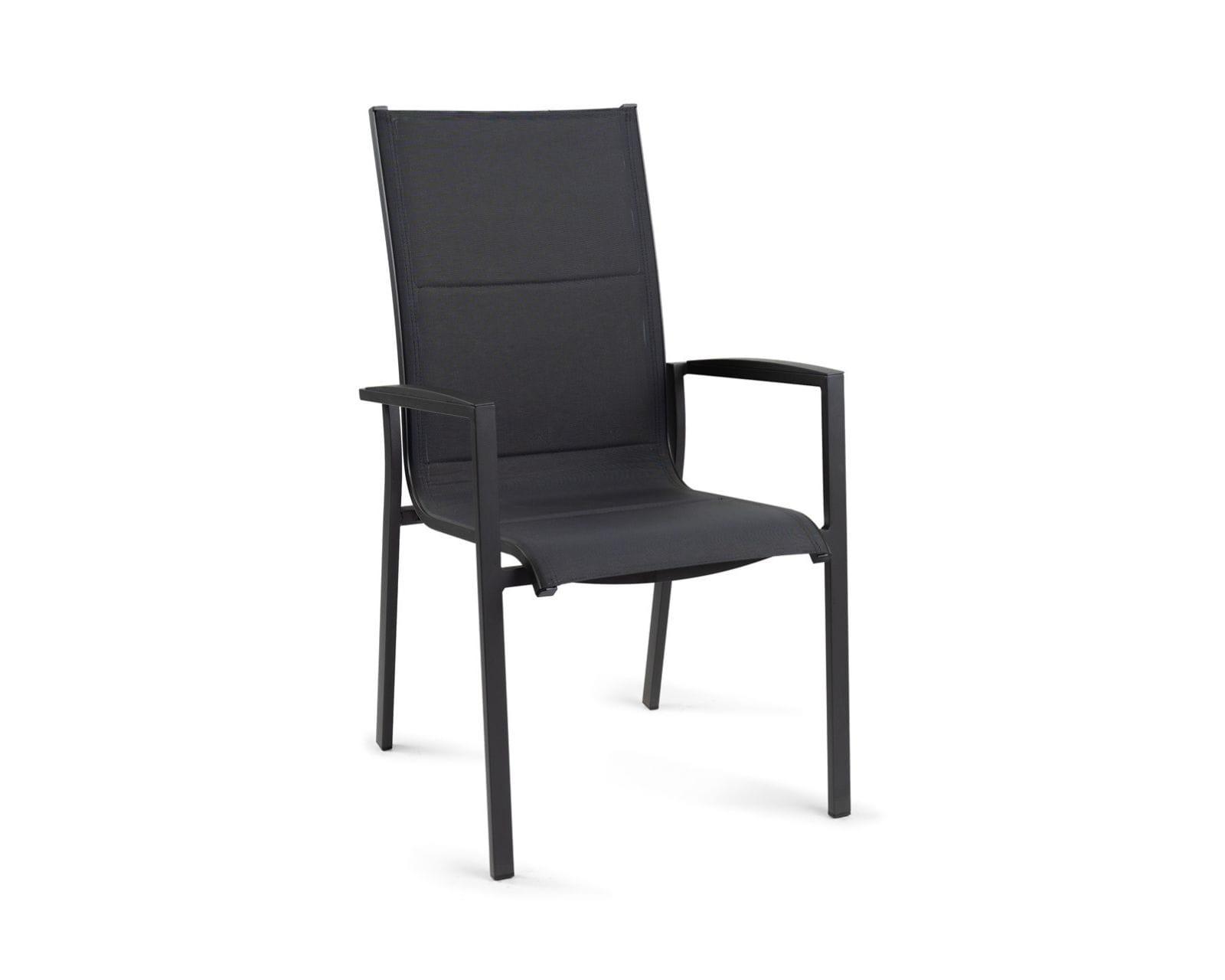 Aluminium tuinstoel Foxx hoge rug Charcoal