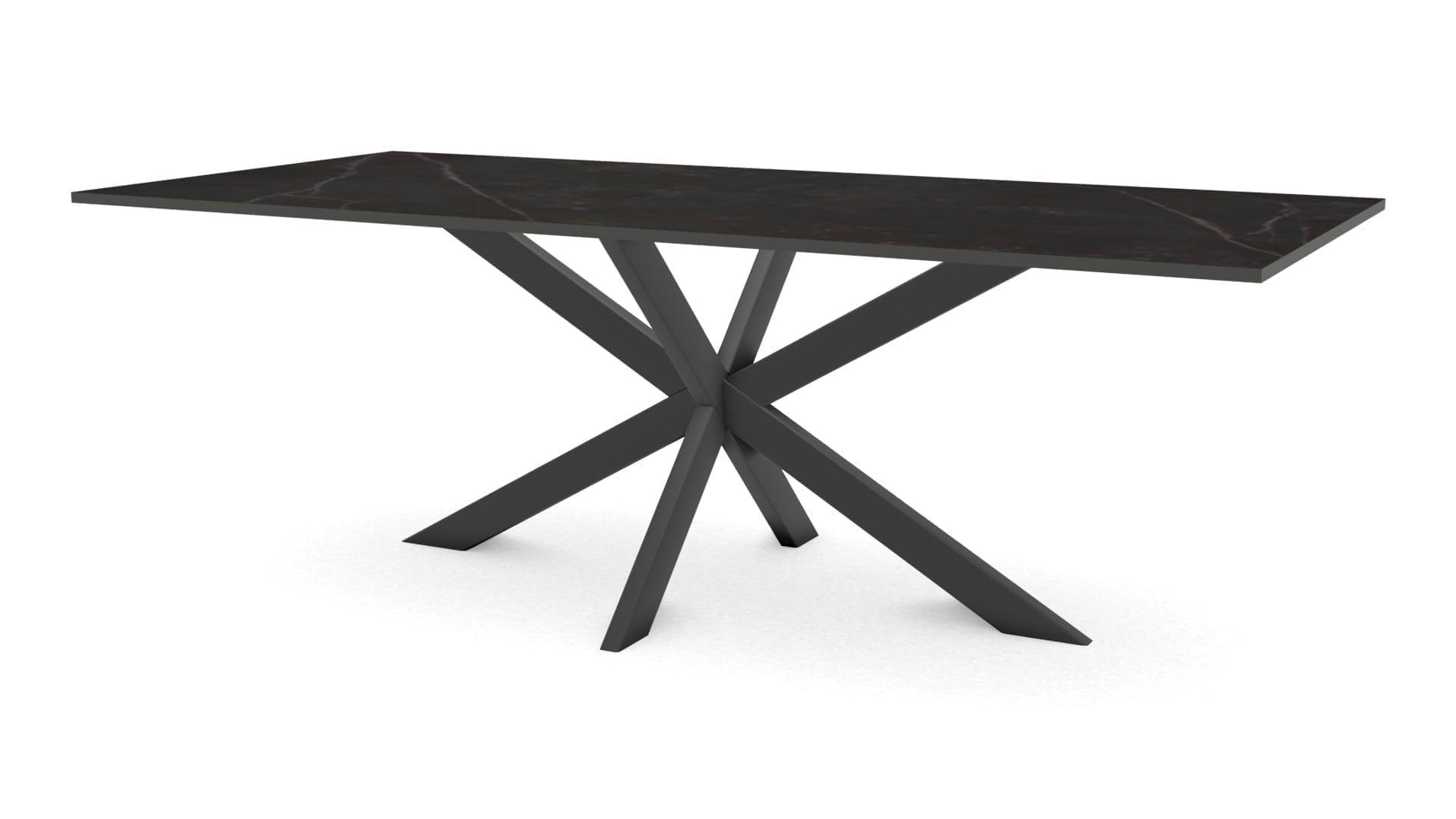 Rechthoekige keramieken tafel Riga 80x40 staal - 1