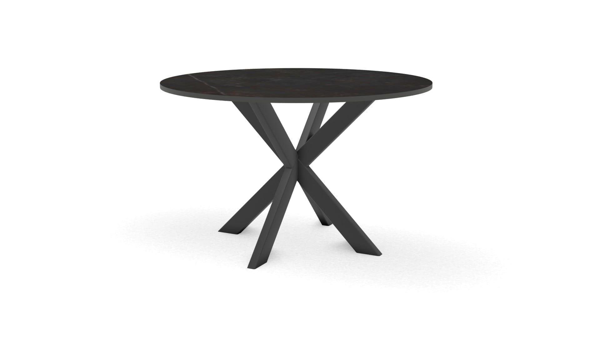 Ronde keramieken tafel Riga 80x40 staal — studio