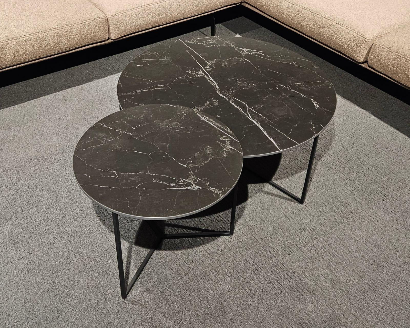 salontafelset akante keramiek marquina