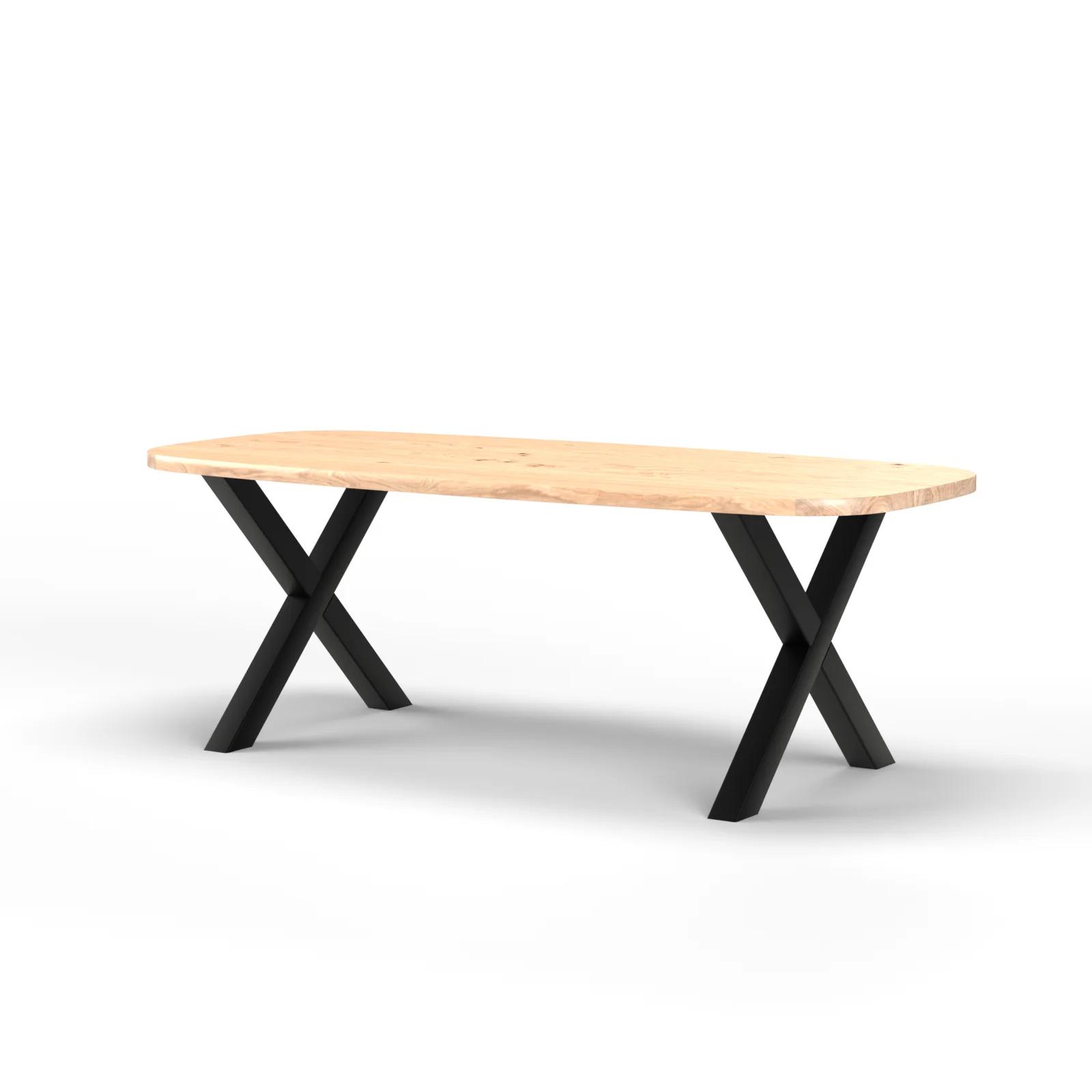 Deens ovale eikenhouten tafel Sydney staal — studio